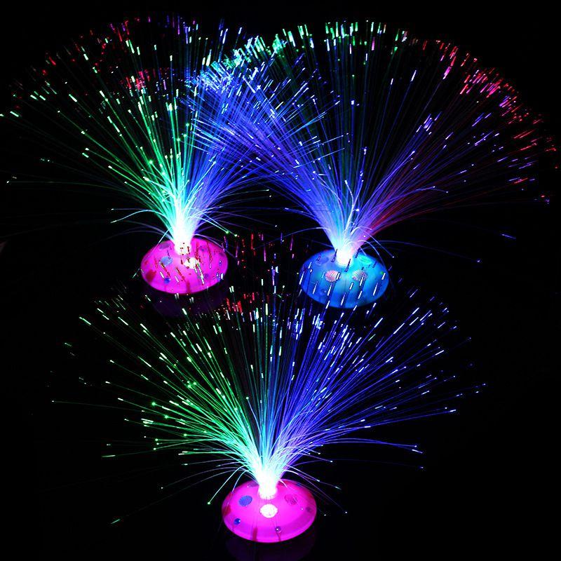 Stunning Christmas Color Changing Led Fiber Optic Night Light For Home Decoration
