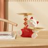 Cat Statue Desktop Organizer Craft Creative Sundries Container Modern Sculpture Storage Tray for