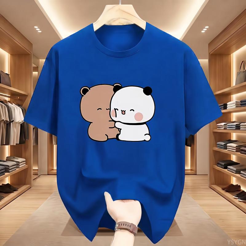 Panda Bear Bubu Dudu Love Hug Graphic T Shirts Harajuku Cartoon Short Sleeve Tshirt Kawaii Fashion Oversized Tshirts Unisex