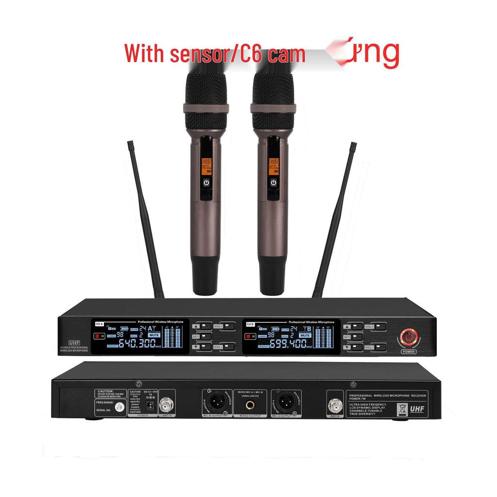 KTV U-band Infrared High-End Dual Wireless Microphone Lavaliere & Headset for Conferences and Stages