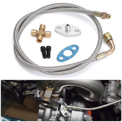 36'' 1/8 NPT 4AN T3 T4 T3/T4 T04E T70 T66 T67 Gt35 Gt45 Sada vratného potrubí přívodu turbo oleje pro vypouštění oleje s přírubovým adaptérem