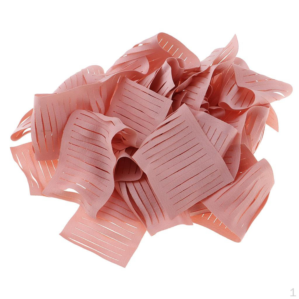 

20 Pieces 4 Colors Cloth Strips for Party Decoration DIY Supplies Head Accessories Making Crafts (11 Pinkbeige