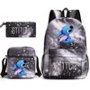 Printed Schoolbag Three-Piece Set, Primary And Secondary School Schoolbag, Backpack, Shoulder Bag, Pencil Bag.