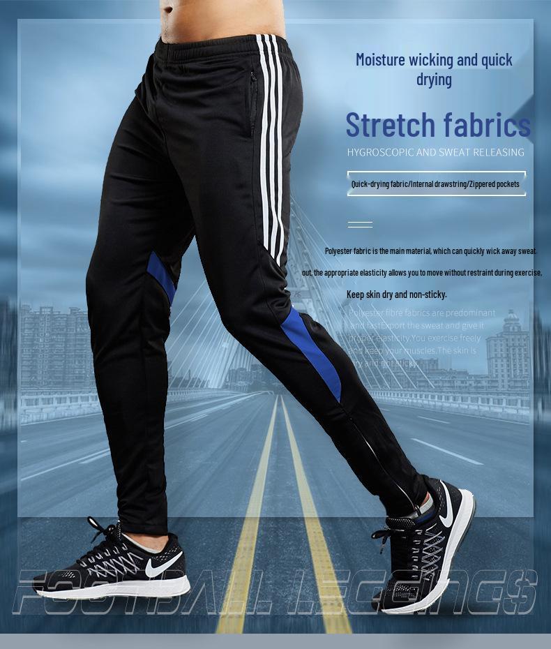 Męskie Długie Spodnie Dresowe Treningowe Sportowe do Biegania, Piłki Nożnej i Casualowego Fitnessu