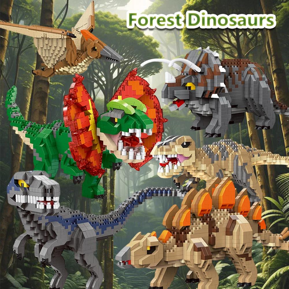 2025 New Series Dinosaur Dilophosaurus Micro Mini Block - DIY Puzzle Toys, Cool Dinosaur Model Decor, Great Adult Birthday Gifts