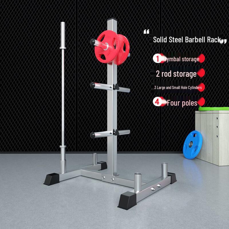 Barbell and Weight Plate Storage Rack