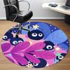 1pc Soot Sprites Office Round Area Rug,  Mat Suitable For Office, Under Office Chairs Bedroom Living Room Home Decor, Room Deco