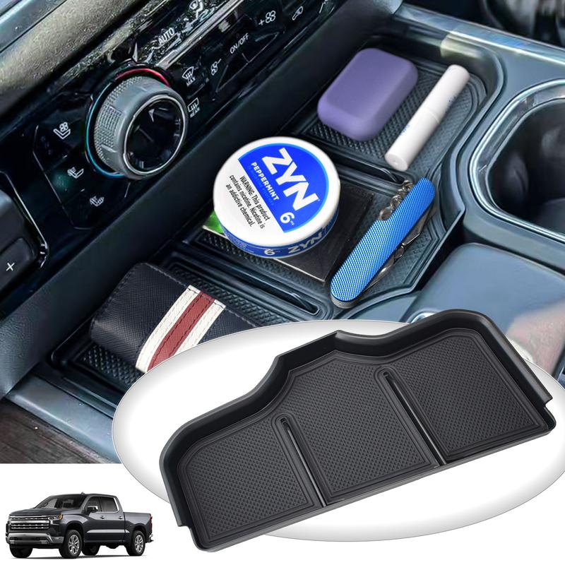 For 2025 2024 Chevrolet Silverado 1500 & GMC Sierra 1500 Center Middle Console Organizer Tray Accessories Armrest Storage
