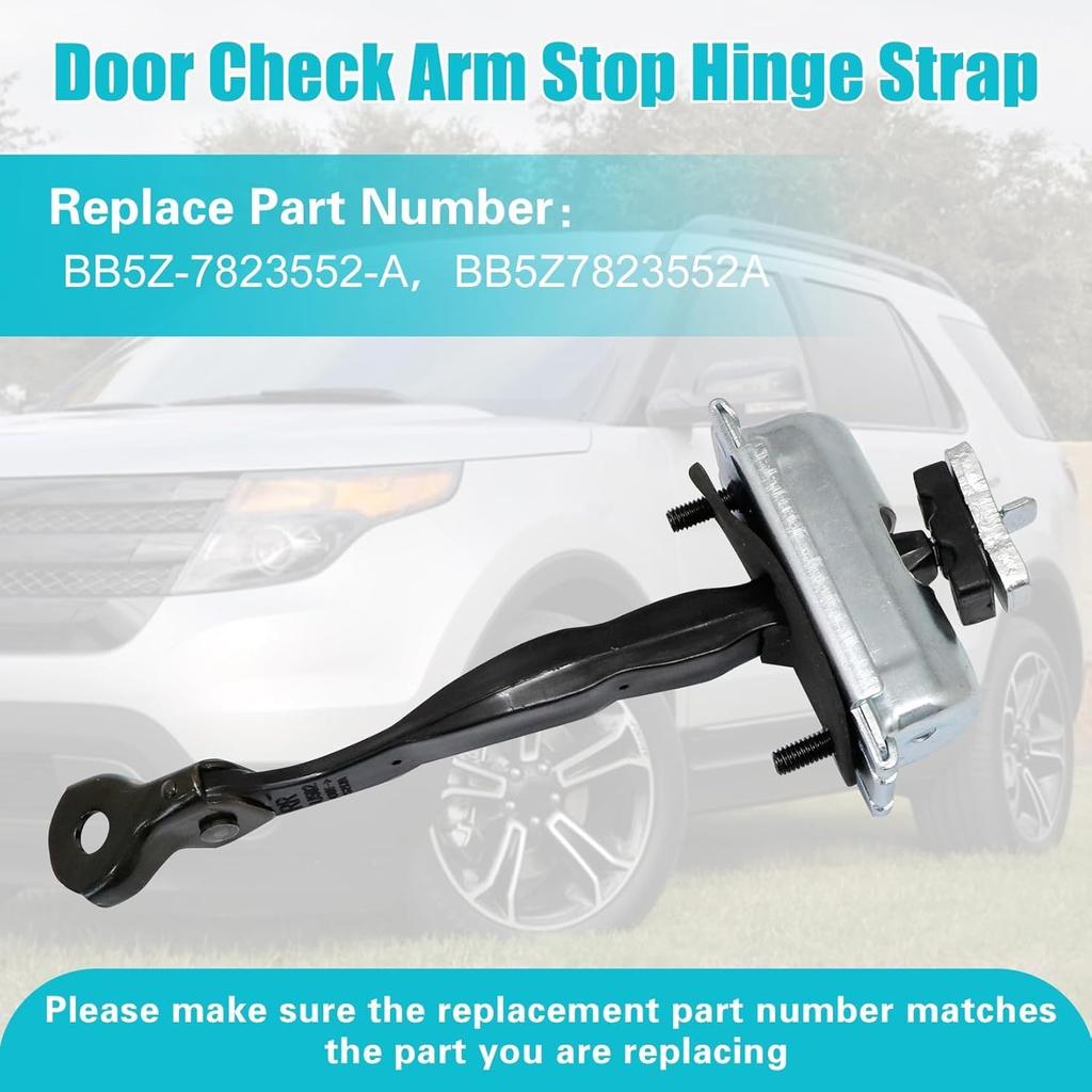 Front Door Check Arm Stop Hinge Strap Compatible With Ford Explorer Police 2011-2019#BB5Z-7823552-A BB5Z7823552A Left/Right Side