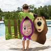 Cartoon M-Masha And The B-Bear Anime Towel Quick Drying Beach Towels Are Suitable For Swimming Pools Camping Yoga And The Gym