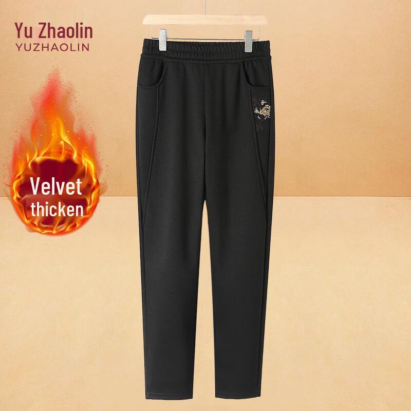 Женские утепленные брюки YUZHAOLIN с плюшевой подкладкой и высокой талией 2XL