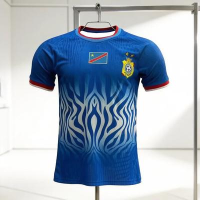2026 Summer Congo Fan Football Jersey T-shirt 3D Printed Parent-child Quick Drying Top Short Sleeved Shirt Breathable Jersey