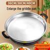 Extra Thick Stainless Steel Electric Non-Stick Frying Pan & Pancake Maker - Deep, Enlarged, Single-Sided, Flat Bottom, New Model for Home Use