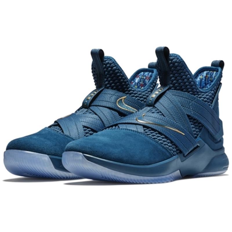 Nike LeBron Soldier 12 Sfg Epn 'Blue Gold' Sneakers AO4055-400