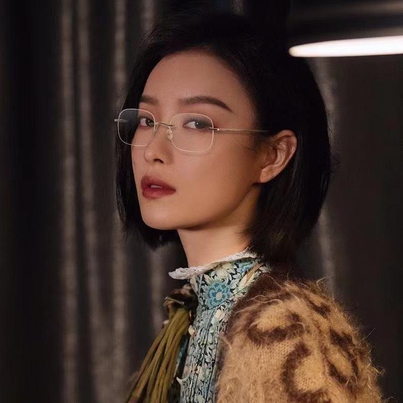 Transparent Computer Glasses Frameless Women Men Anti Blue Light Square Eyewear Blocking Glasses Optical Spectacle Eyeglass