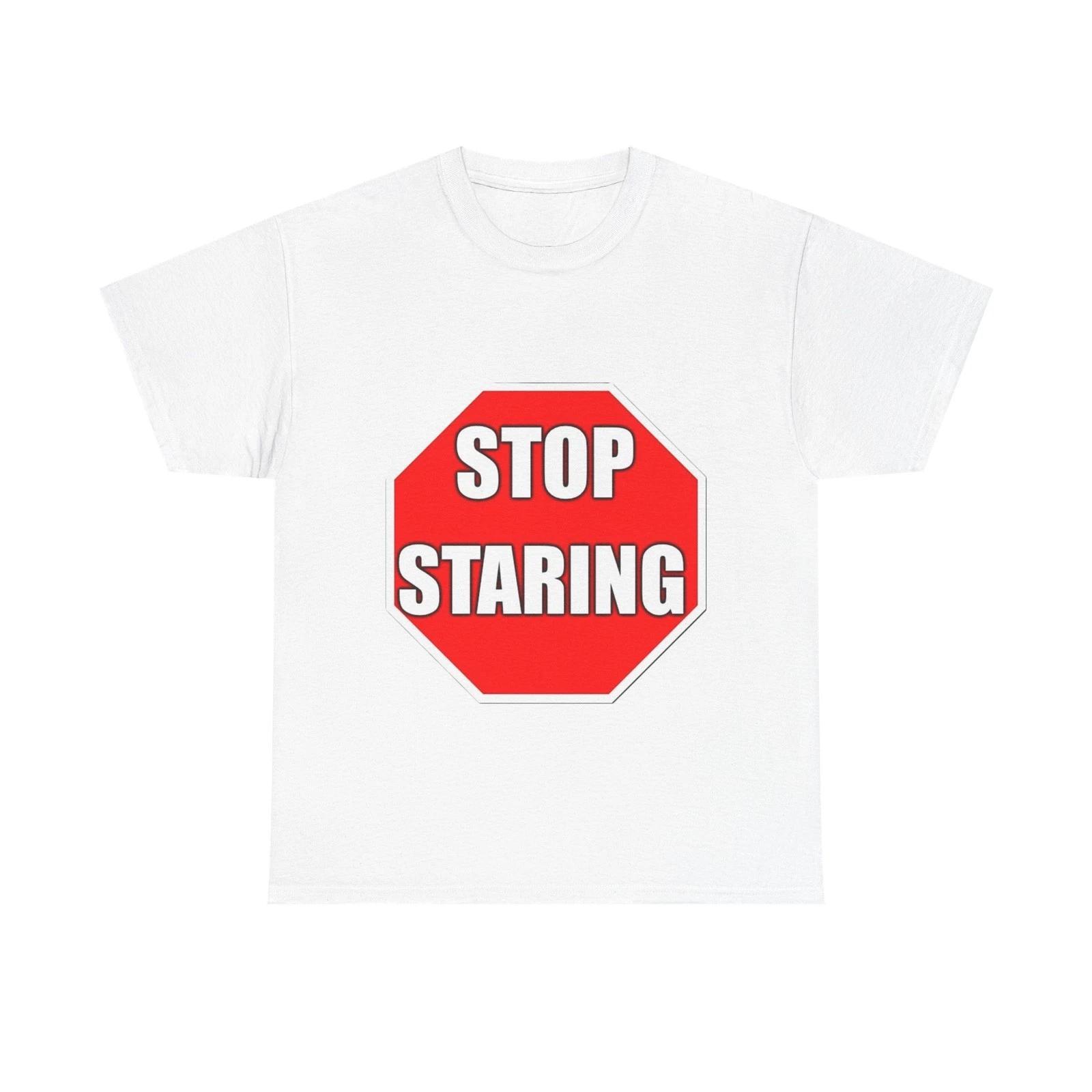 Stop Staring (White) - Unisex Heavy Cotton Children s Children s T  Children s T-shirt 120