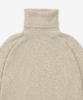 SAINT LAURENT Cashmere Cassandre Embroidered Logo High-Neck Knit - Beige / 820746Yall22601