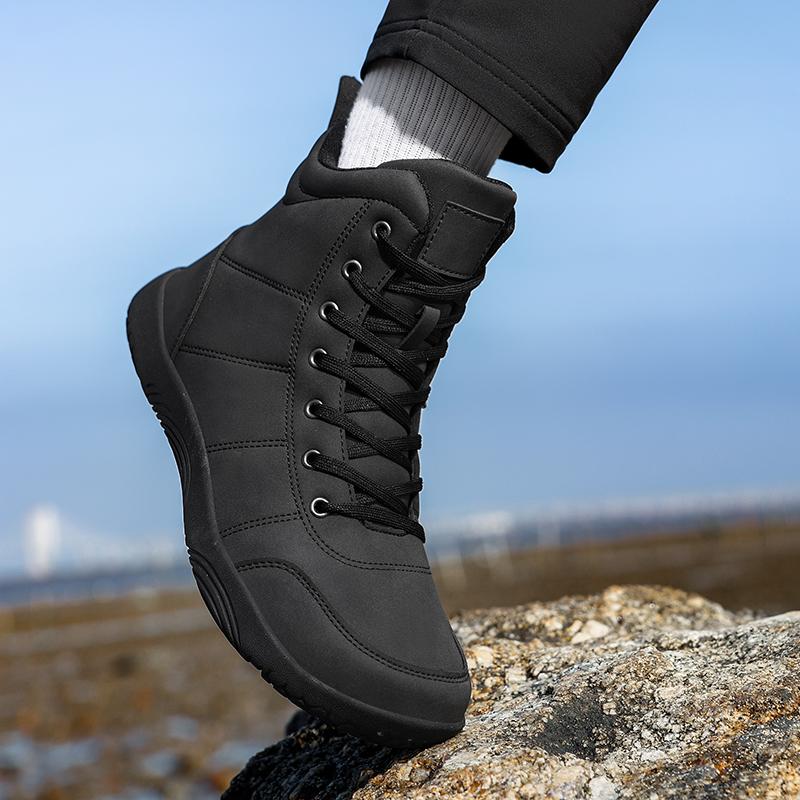 Damskie buty trekkingowe antypoślizgowe Męskie szerokie buty sportowe codzienne do trekkingu wspinaczki Modne wysokie buty ze skóry PU Wodoodporne