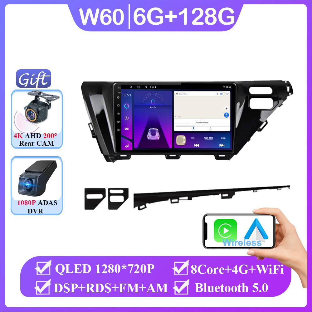 Android Car For Toyota Camry 8 XV 70 2017 - 2020 Car Unit Multimedia Carplay Android Auto 4G 2din GPS Player Radio Wireless BT