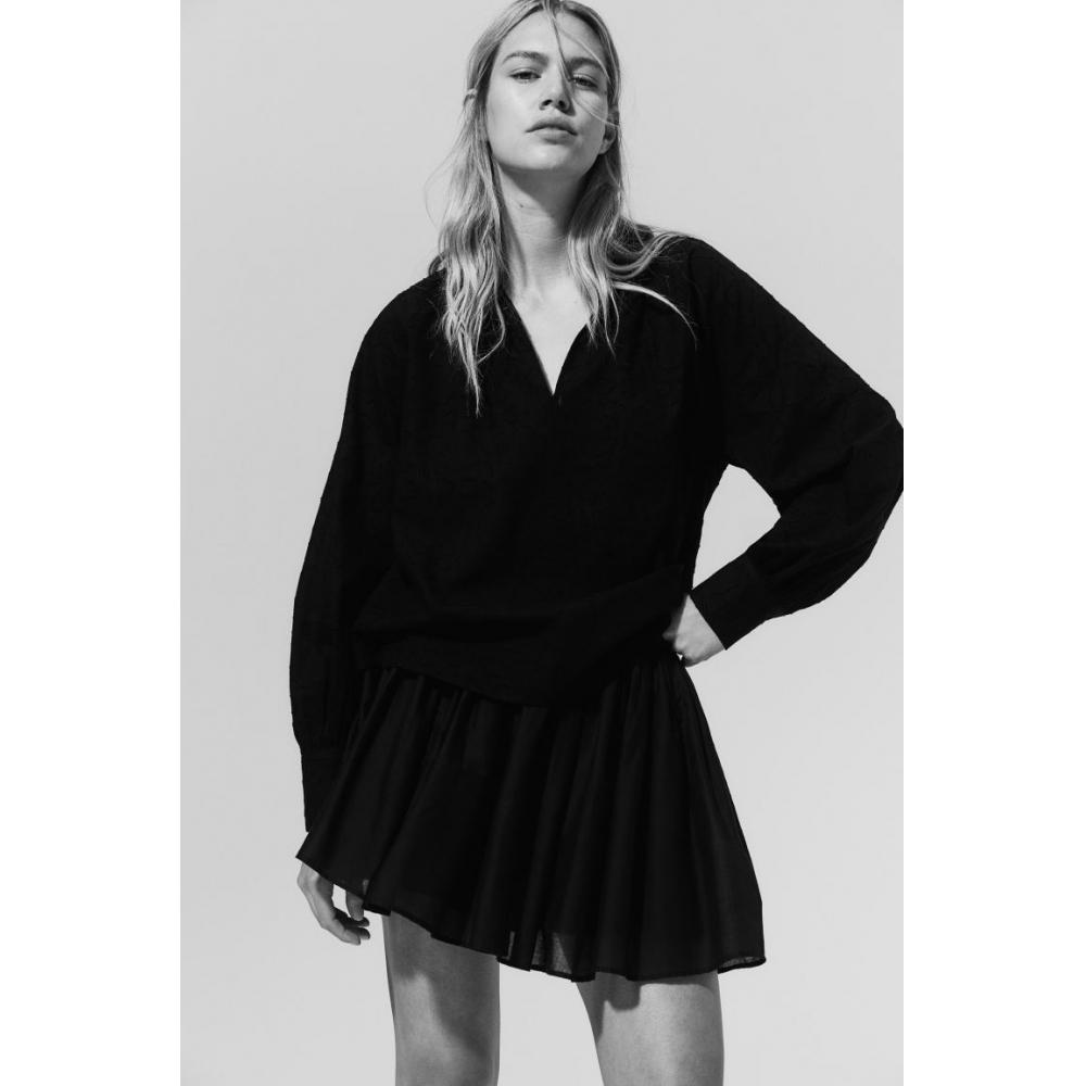 

H M jacquard blouse black