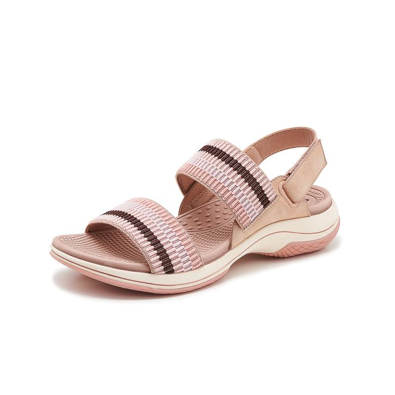 L New Flying Weaving Noodles Velcro Breathable Comfortable Versatile Women's Sandals Shoes