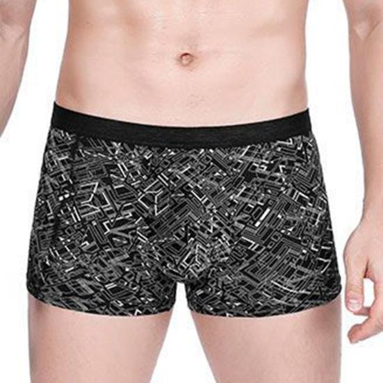 Men Boxer Underwear Elastic Mid-Rise Three-Dimensional Tailoring Shorts Briefs U-Convex Quick-drying Panties