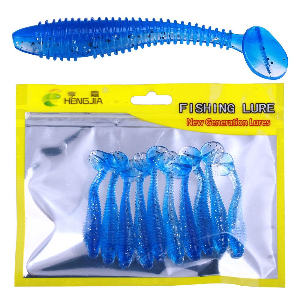 T-Tail Spiral Soft Bait Worm Set - Artificial Fishing Lure