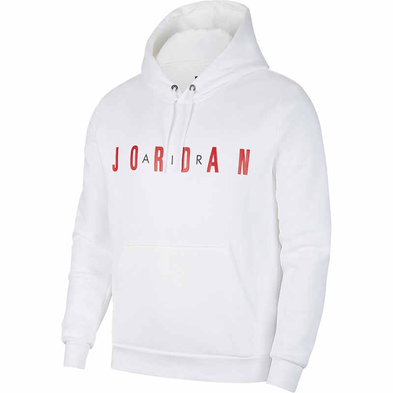 Jordan Sweatshirts Men's White Hooded Moderate Regular DC9091-100