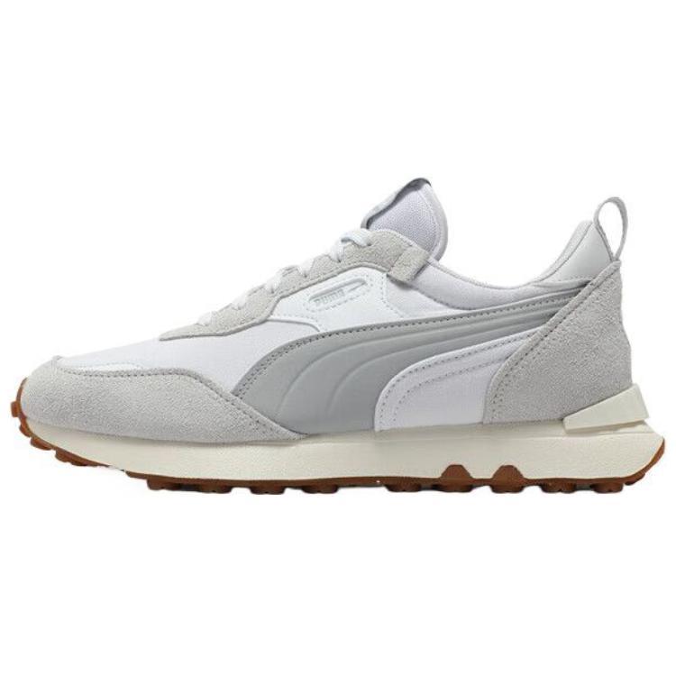 PUMA Unisex Rider FV Low Top Lifestyle Casual Shoes White Gray 391925-07