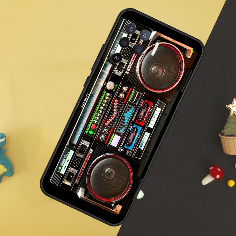 Vintage 80s Boombox Case For Oppo A5 Pro A6 A15 A16 A76 A96 A17 A57 A98 A58 A78 A18 A38 A54 A74 A94 A40 A60 A80
