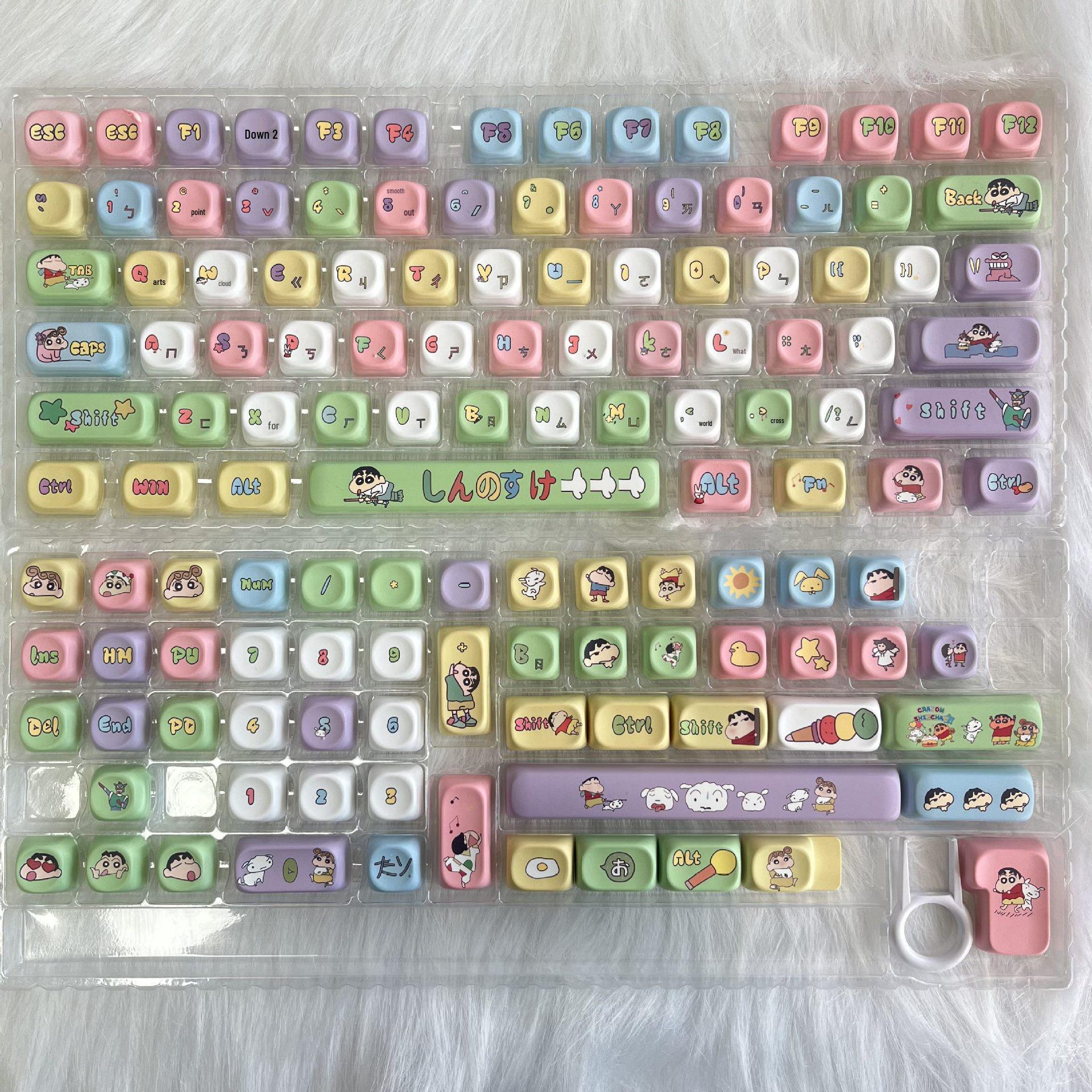 Crayon Shin-chan Cute Girls Themed Keycaps for Mechanical Keyboards