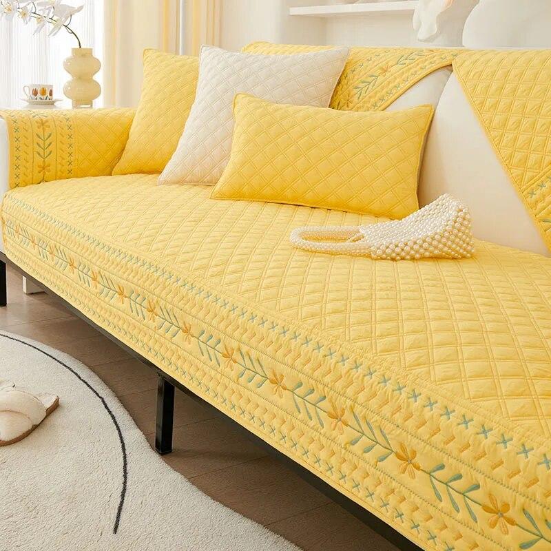 Sofabezug im Bohemia-Stil für Wohnzimmer, rutschfeste Baumwolle, Sofakissen, Handtuch, universell für alle Jahreszeiten, Couch-Handtuch, Heimdekoration