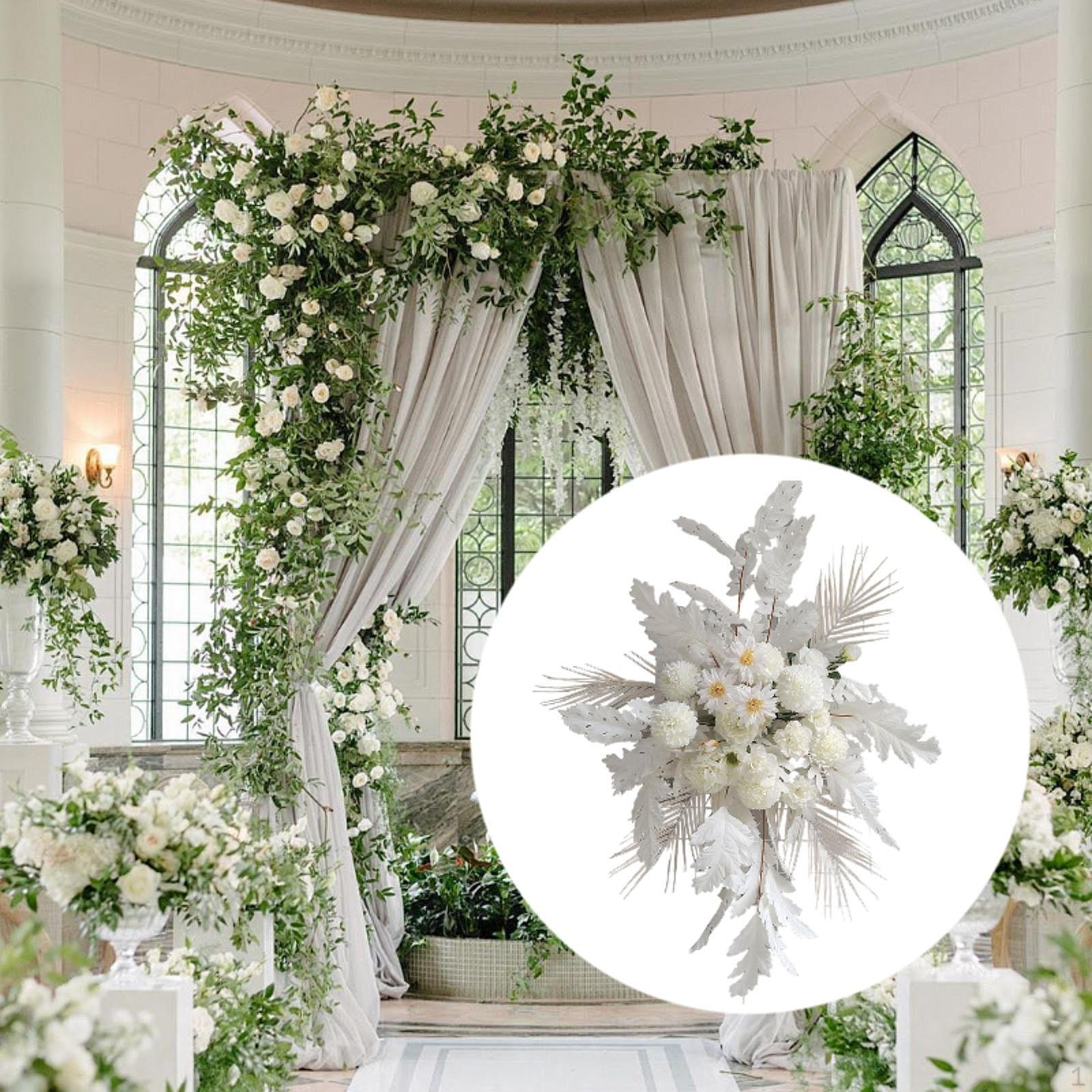 

Искусственный свадебный фон Цветочные свадебные цветочные композиции Гирлянды белый