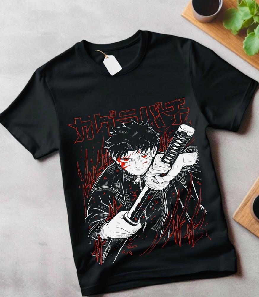 

Kagura Bachi T-Shirt Megumi Itadori jjk Sukuna Horror Black Gift Shirt All Size 2XL
