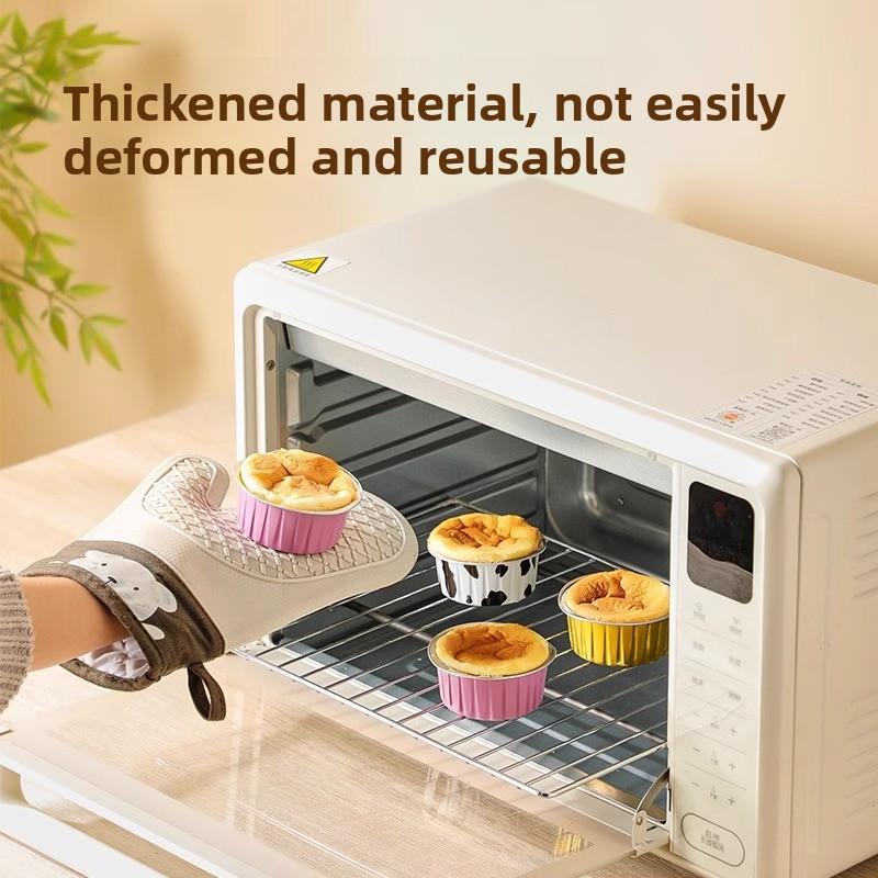 20 Pcs Reusable Home Oven Baking Tart Oyster Air Fryer Special Tinfoil Bowl