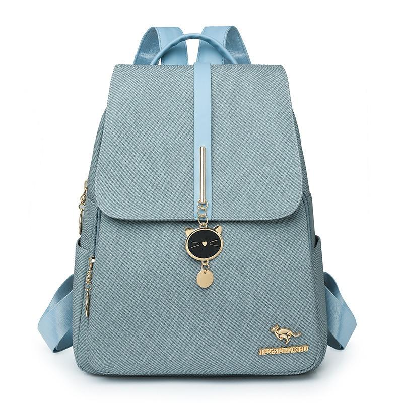 Fashionable Soft Leather Large-capacity Travel Backpack, Dual-purpose Single-shoulder Schoolbag Casually