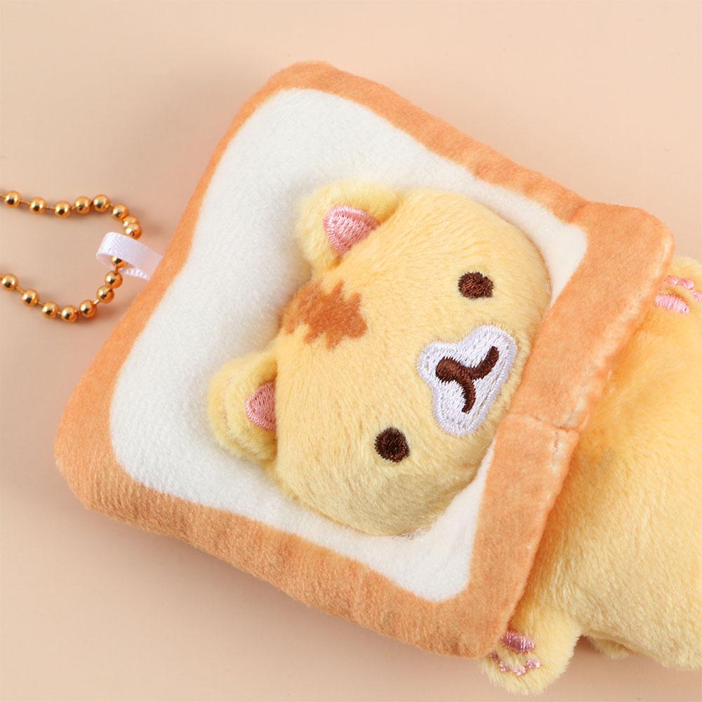 Bag Pendant Cartoon Bag Hanging Ornaments Keychains Bread Cat Pendent Cat Plushie Cat Toast  Doll Soft Stuffed Toys