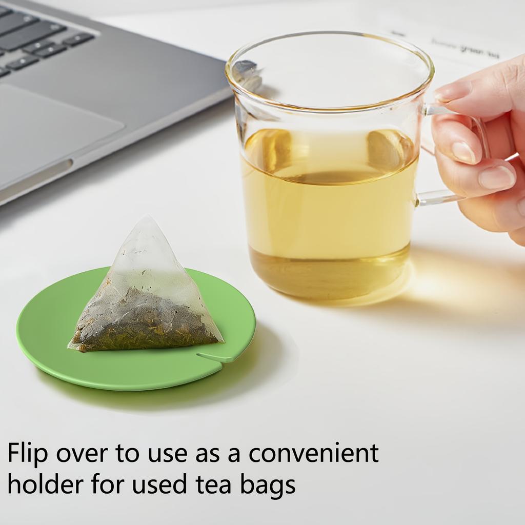 1pc Silicone Tea Bag Buddy, Silicone Tea Bag Holder & Squeezer, Easy to Use, Mess Free, Dishwasher Safe