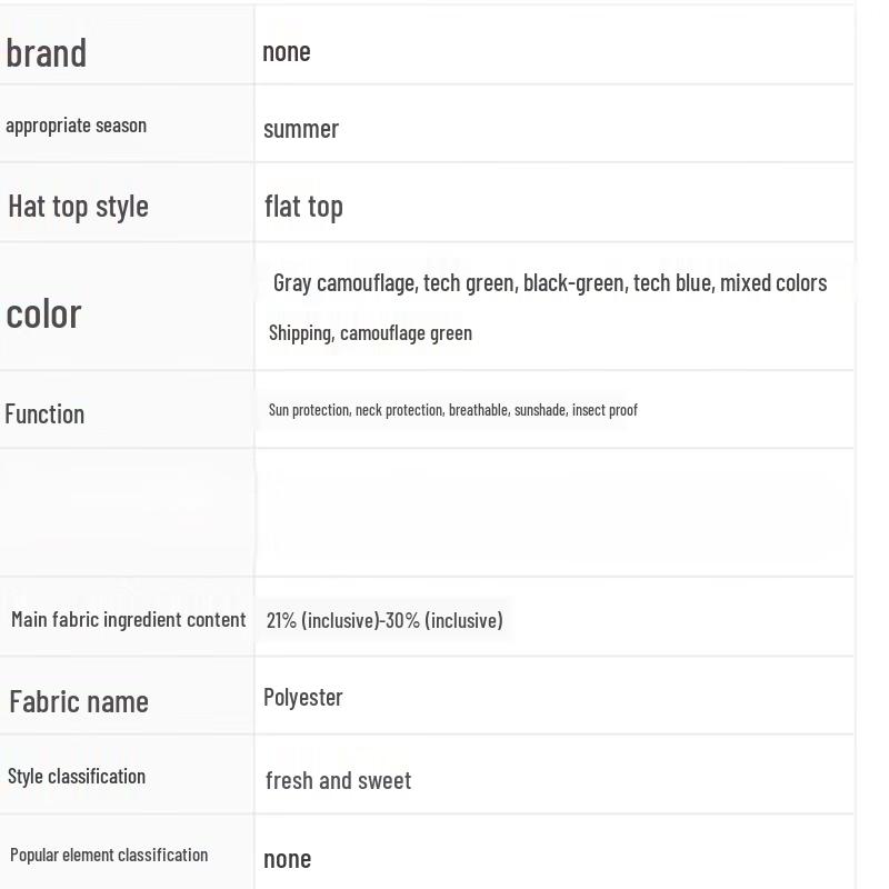 Men's Summer Wide Brim Camouflage Fishing Sun Hat