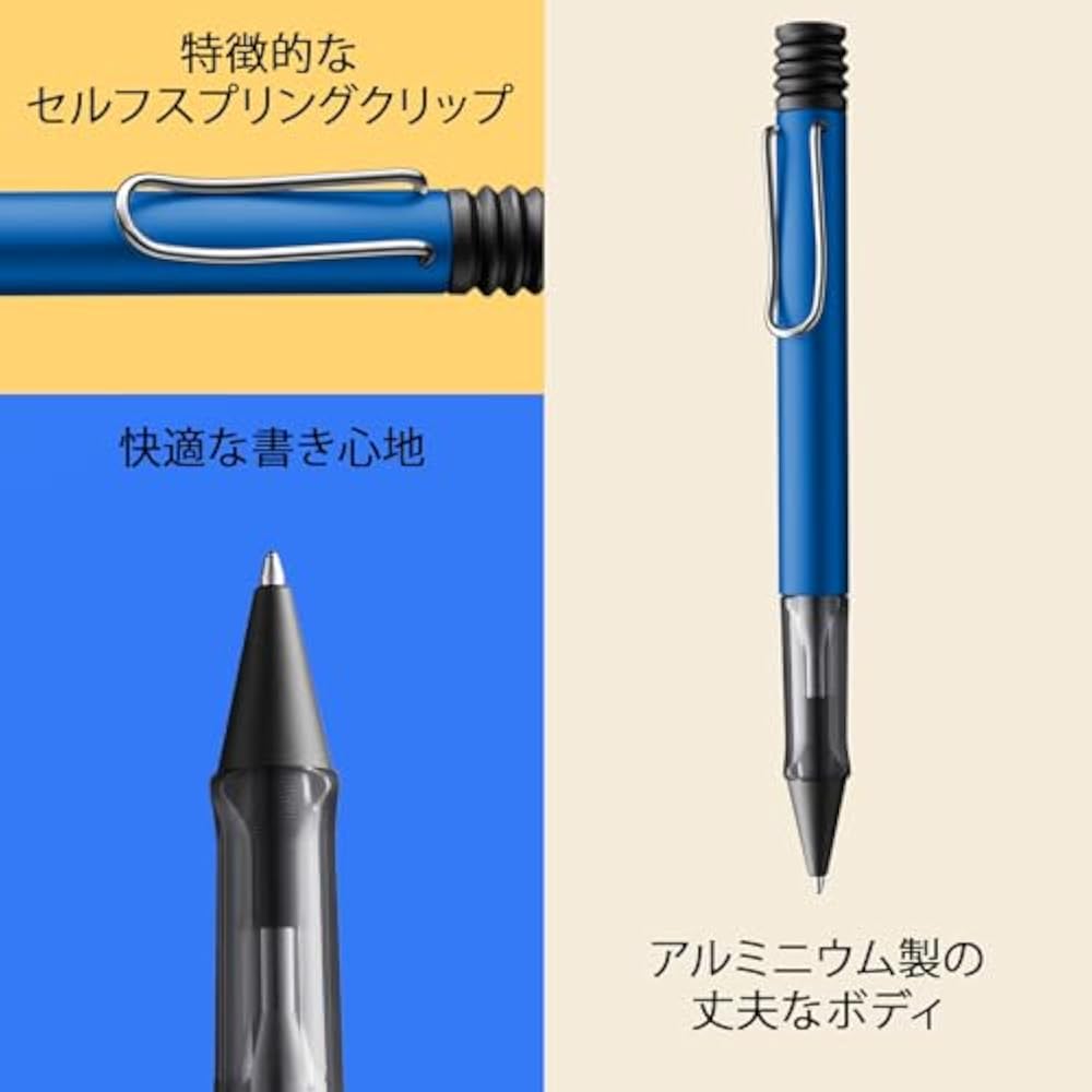 LAMY AL-Star Ocean Blue Ballpoint Pen - Clear Ergonomic Grip Pen Line Width M - Lightweight Alumi...