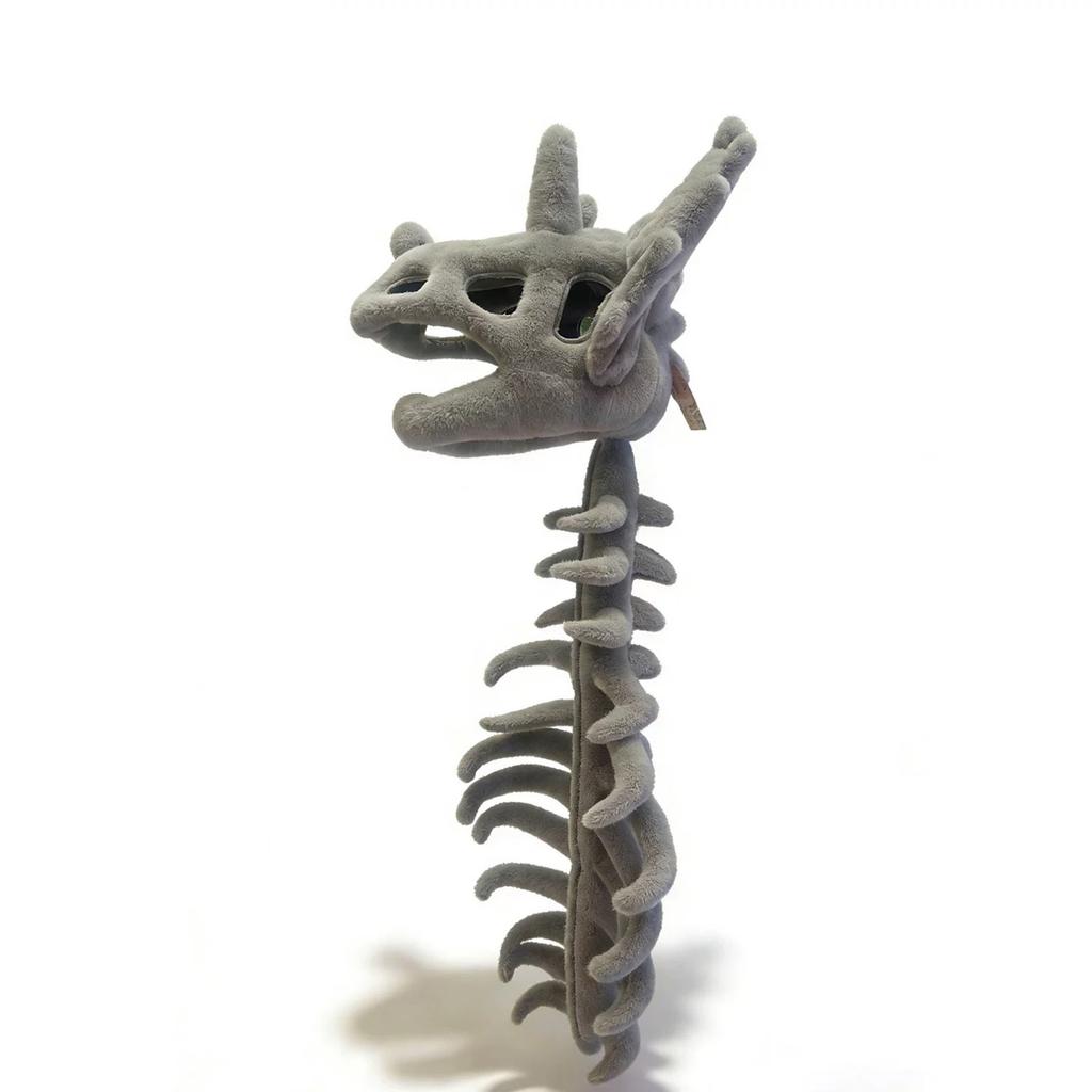 Dinosaur Skeleton Plush Headpiece Soft Costume Toy for Halloween Dress-Up