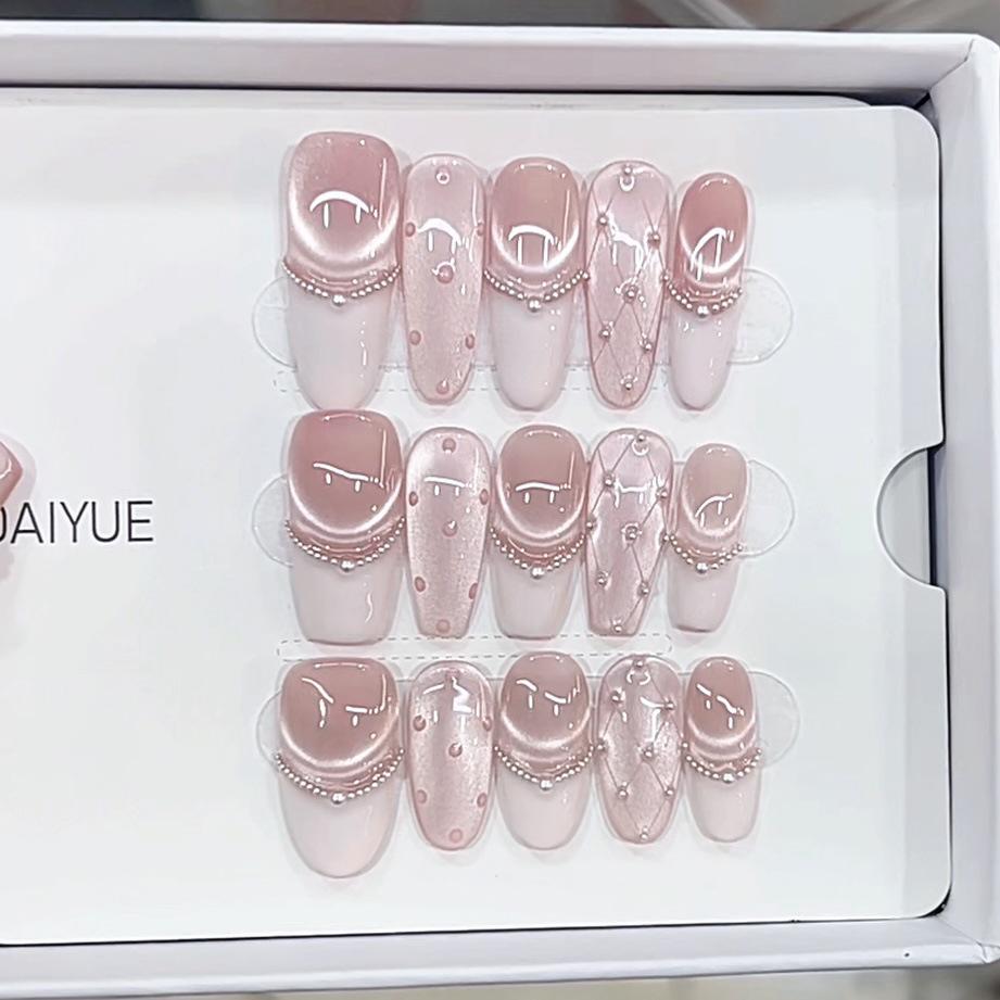 Handcrafted Short Wearable Nail Art Stickers - High-End Boutique False Nails