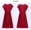 Elegant 2026 Mulberry Silk A-line Midi Dress - Fashionable Round Neck Design