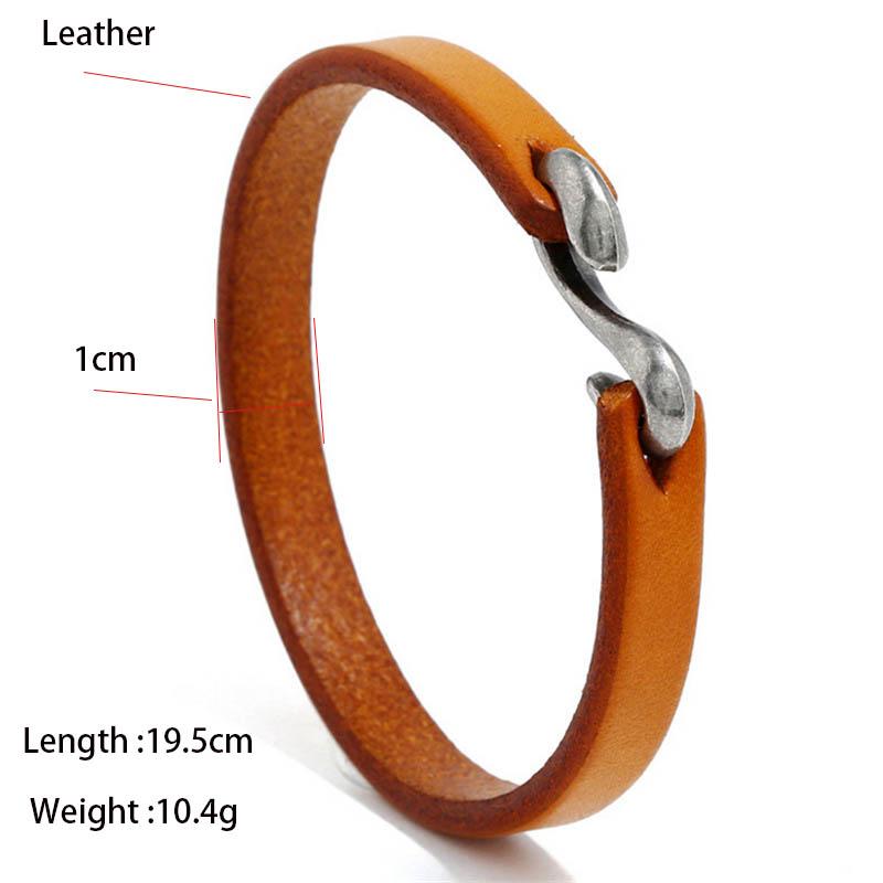 Simple Style Genuine Leather Wrap Bracelet 3 Color Antique Simple Leather Braclet For Men Wristband Jewelry pulseira masculina