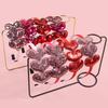 1/4pcs Sequin Heart Headbands for Women Valentine's Day Heart Shaped Hairbands Kids Girls Headband for Party Hair Accessories