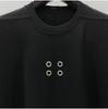 2023 Summer Loose Knit T-Shirt with Eyelet and Ribbon Design
