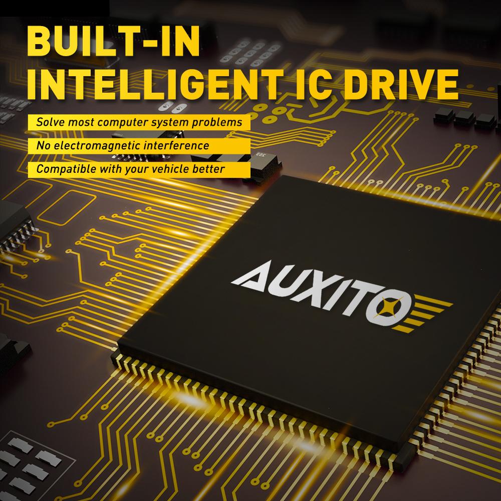 AUXITO 2X H4 LED Scheinwerfer Canbus 12V 9003 HB2 Fern-/Abblendlicht Motorradscheinwerfer Lüfterlose H4 LED Lampe für Lada Honda Toyota Ford