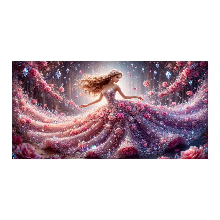 Beautiful Woman Rose Large Size Diamond Painting New Collection Pretty Girl Diy Full Drill Rhinestone Embroidery Mosaic Cross Stitch Kits