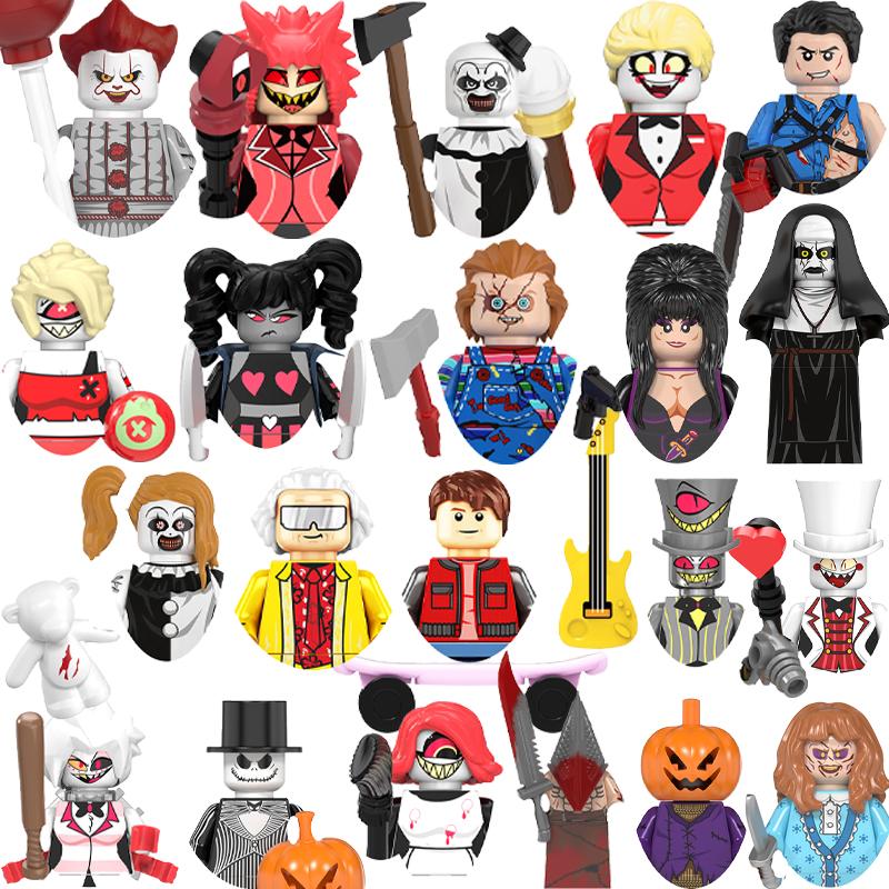 Back To The Future Bricks Gift Hazbin Hotel For Halloween Christmas Minifigures Building Blocks Mini Action Figures For Children
