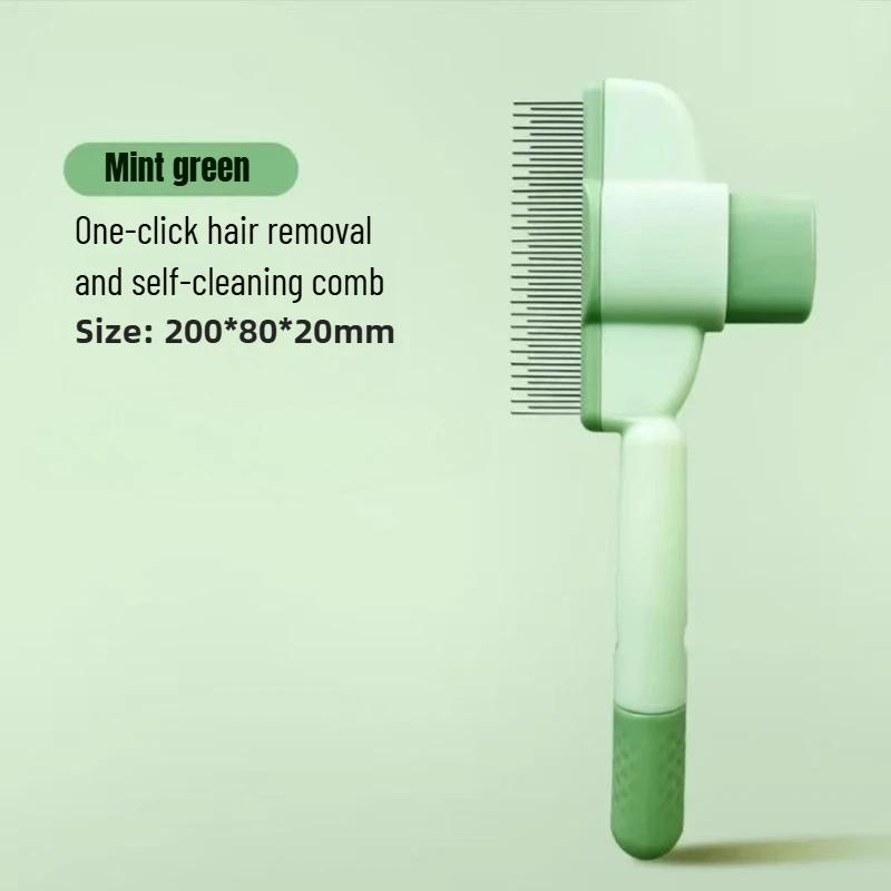 

Hard Steel Teeth Self Cleaning Pet Comb for Dogs, Smooth Teeth Knot Opening Tool, Universal Deep Floating Hair Removal Grooming
